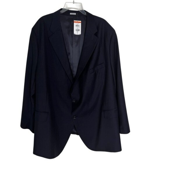 NWT Peter Millar 100% Wool Navy Suit Jacket Blazer Size 52 Reg - Picture 2 of 13